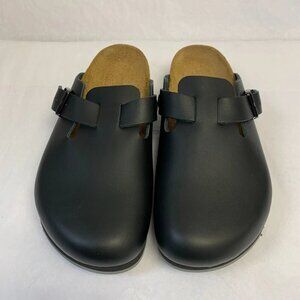 Birkenstock New w/o Box Boston Super Grip Black Leather Regular